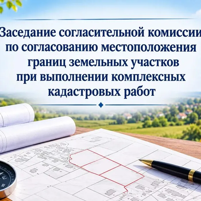 Заседание согласительной комиссии по вопросу согласования местоположения границ земельных участков при выполнении комплексных кадастровых работ
