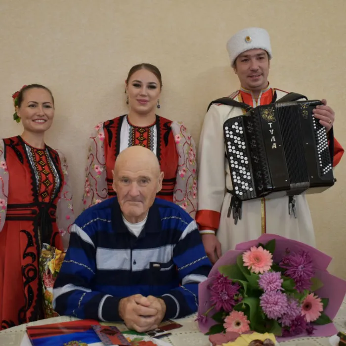 95-летний юбилей отмечает председатель совета стариков Крыловского (Екатериновского) районного казачьего общества старший вахмистр - Степан Степанович Яковенко